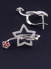 картинка Серьги 'XUPING' Фианит (родий) от магазина Wolves