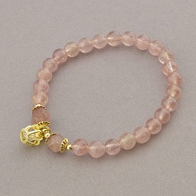 картинка Браслет 'Fashion' Клубничный кварц 17 см от магазина Wolves