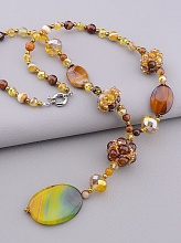 картинка Бусы Агат Чешский хрусталь 55 см от магазина Wolves