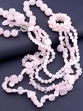 картинка Бусы Розовый кварц 62 см от магазина Wolves