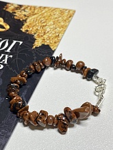 картинка Браслет Обсидиан на карабине от магазина Wolves