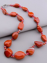 картинка Бусы Яшма Чешский хрусталь 51 см от магазина Wolves