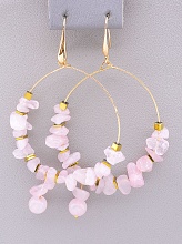 картинка Серьги 'Stainless Steel' Розовый кварц от магазина Wolves