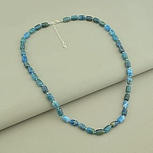 картинка Бусы 'SUNSTONES' Апатит Серебро(925) 49 см от магазина Wolves