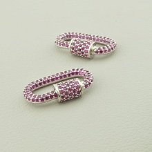 картинка Замочек Фианит 24х14 (родий) от магазина Wolves