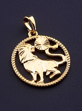 картинка Кулон Лев 'XUPING' (позолота 18к) от магазина Wolves