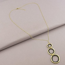 картинка Подвеска 'FJ' Бисер Бижутерный сплав 65 см от магазина Wolves