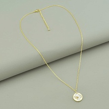 картинка Подвеска 'Saiya' Перламутр 41 см (позолота 18к (лимонная)) от магазина Wolves