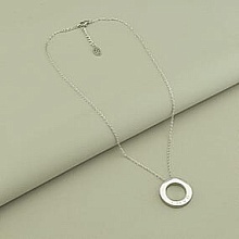 картинка Подвеска 'Stainless Steel' Фианит 40 см (родий) от магазина Wolves