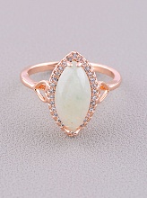 картинка Кольцо 'Pataya' Нефрит (позолота 18к) от магазина Wolves